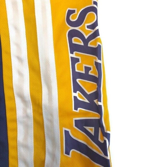 NBA Los Angeles Lakers UNK Athletic Basketball Shorts Yellow Purple Mens S - Picture 3 of 4